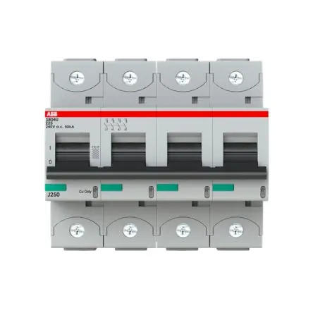 Produktfoto 1 von ABB S800U Miniaturüberlastschalter Typ Z, Pol 4-polig 25A 240V ac, Abschaltvermögen 50 kA