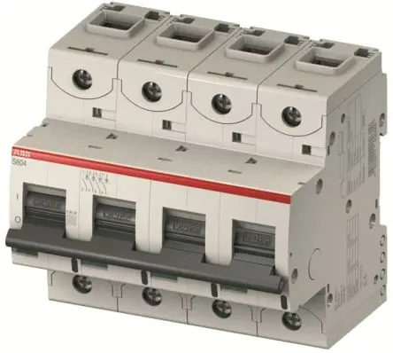 Produktfoto 1 von ABB S800C Miniaturüberlastschalter Typ C, Pol 4-polig 63A 415V ac, Abschaltvermögen 25 kA High Performance 500 V dc