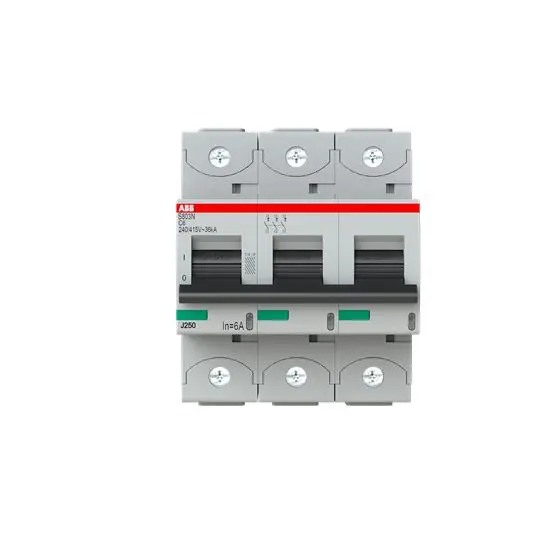 Produktfoto 1 von ABB S803N Miniaturüberlastschalter Typ C, Pol 3-polig 6 A 690 V ac, Abschaltvermögen 36 kA S803