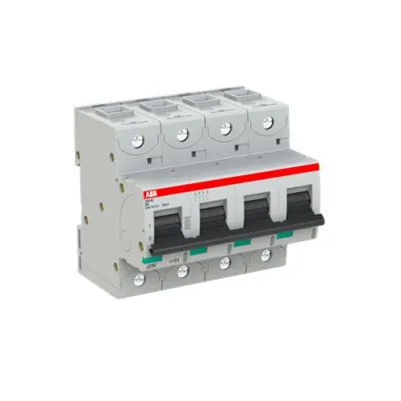 Produktfoto 1 von ABB S804S Miniaturüberlastschalter Typ B, Pol 4-polig 8A 690V ac, Abschaltvermögen 50 kA S804S