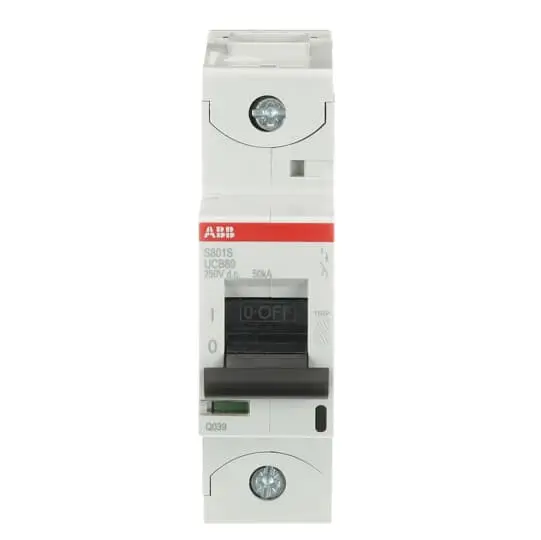 Produktfoto 1 von ABB S801S Miniaturüberlastschalter UC-B, Pol 1-polig 80 A, Abschaltvermögen 50 kA 250 V dc