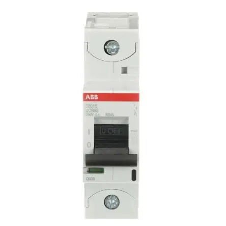 Produktfoto 1 von ABB S801S Miniaturüberlastschalter UC-B, Pol 1-polig 80A, Abschaltvermögen 50 kA 250 V dc