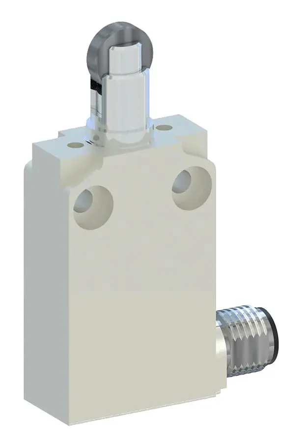 Produktfoto 1 von RS PRO Endschalter, Rollenstößel, 1 Schließer/1 Öffner, IP 67, Zamak-Zinklegierung, 4A Anschluss M12