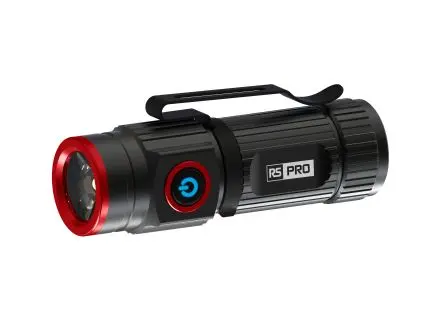 Produktfoto 1 von RS PRO Wiederaufladbar Taschenlampe LED Rot, Schwarz, 1000 lm / RS PRO, 70 mm
