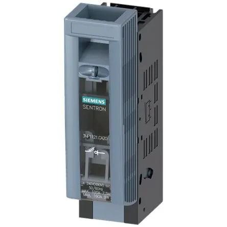 Produktfoto 1 von Siemens Sicherungsschalter-Trennschalter / 1-polig 125A offen, NH000 Sicherungsgröße, 3 phasig