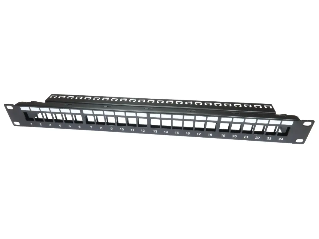 Produktfoto 1 von RS PRO RJ-Rangierfeld 24 Anschl. RJ45 STP, Schwarz