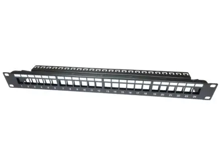 Produktfoto 1 von RS PRO RJ-Rangierfeld 24 Anschl. RJ45 STP, Schwarz
