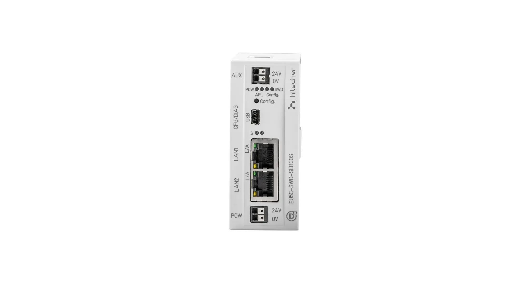 Produktfoto 1 von Hilscher EU5C-SWD 2 x SERCOS-Slave Eingang / 1 x SmartWire-DT Master Ausgang 24 V DC