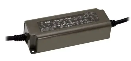 Produktfoto 1 von MEAN WELL LED-Treiber, 60 W 305V ac, 90 V ac, Ausgang 24V 0 bis 100 %
