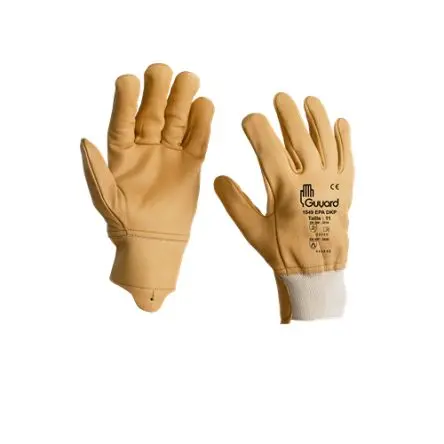 Produktfoto 1 von GUYARD 1549 EPA DKP Handschuhe Größe 8 50 % Aramidfaser, 50 % Baumwolle Leder Beige 10
