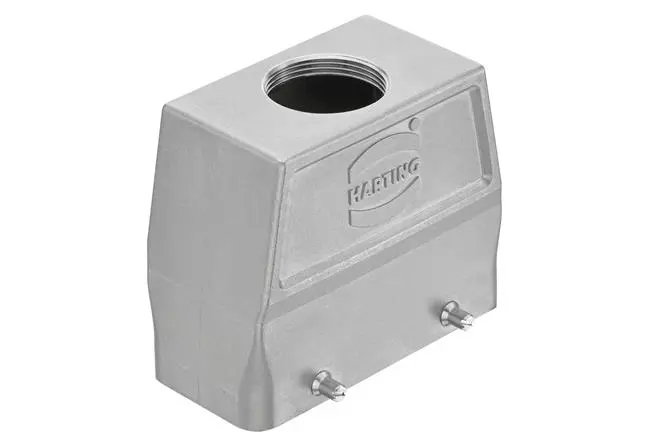 Produktfoto 1 von HARTING Han-INOX Haube für obere Kabeleinführung Doppelter Hebel, Kabel 16B Haube, IP65