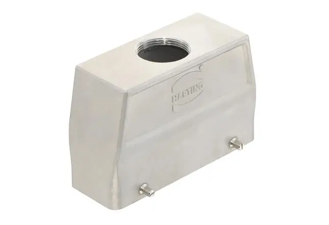 Produktfoto 1 von HARTING Han-INOX Haube für obere Kabeleinführung Doppelter Hebel, Kabel 24B Haube, IP65