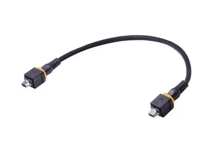 HARTING Type A Plug Cat6a Ethernet-Kabel, 10 m, Schwarz, A Gerade Stecker, B Typ A Stecker Geschirmtes PVC,