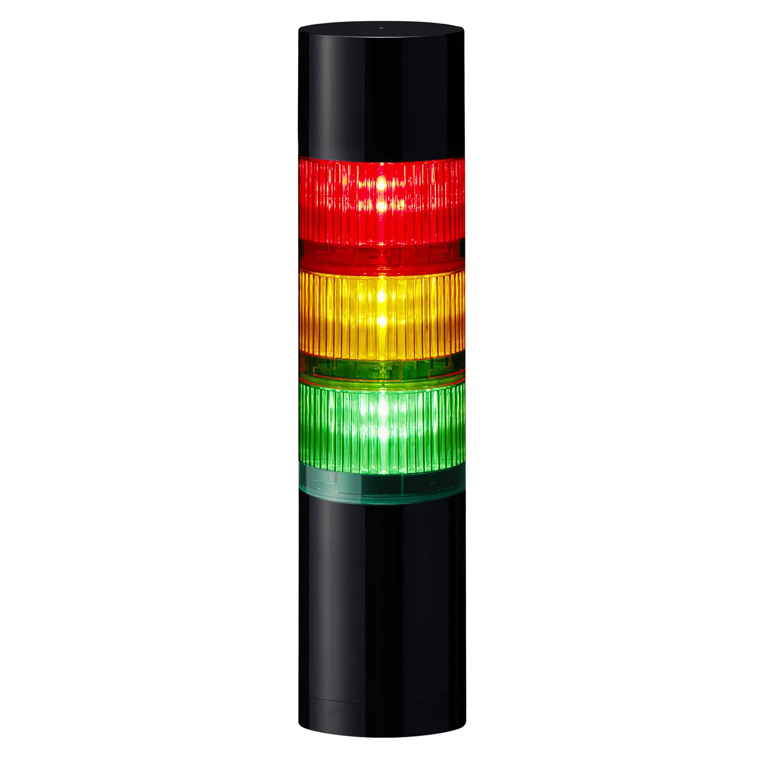Produktfoto 1 von RS PRO LED Signalturm 3-stufig Linse Gelb, Grün, Rot + Summer Multifunktion