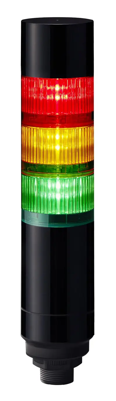Produktfoto 1 von RS PRO LED Signalturm 3-stufig Linse Gelb, Grün, Rot + Summer