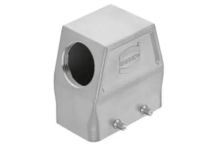 Produktfoto 1 von HARTING Han-INOX Haube für seitliche Kabeleinführung Doppelter Hebel, Kabel 10B Haube, IP65