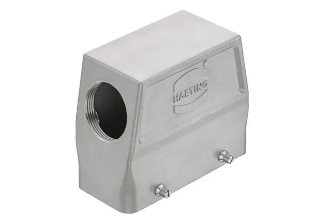 Produktfoto 1 von HARTING Han-INOX Haube für seitliche Kabeleinführung Doppelter Hebel, Kabel 16B Haube, IP65