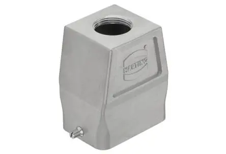 Produktfoto 1 von HARTING Han-INOX Haube für obere Kabeleinführung Einhebel, Kabel 6B Haube, IP65