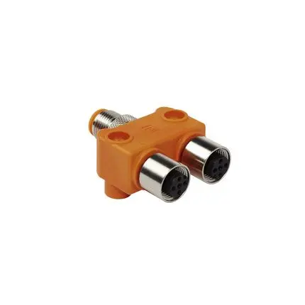 Produktfoto 1 von Lumberg Automation, Gerade T-Splitter Rundsteckverbinder Adapter 4 M12, IP67 5 M12 Stecker