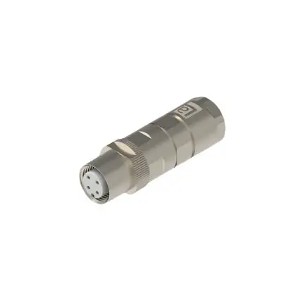 Produktfoto 1 von Lumberg Automation M12 Crimp Rail M12 Industrie-Rundsteckverbinder Buchse 4-polig Buchse 4A Kabel IP67