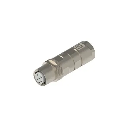 Produktfoto 1 von Lumberg Automation M12 Crimp Rail 11.5 mm M12 Industrie-Rundsteckverbinder Buchse 5-polig Buchse 4A Kabel IP40