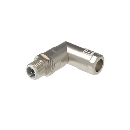 Produktfoto 1 von Lumberg Automation M12 Crimp Rail Stecker Cat.5 Ethernet-Steckverbinder Abgeschirmt Kabel Abgewinkelt