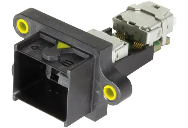 Produktfoto 1 von HARTING HARTING Mini Push Pull Buchse Anschluss, 1-Port 8-polig Abgeschirmt Schott Gerade