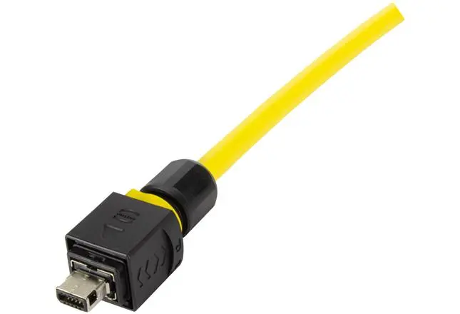 Produktfoto 1 von HARTING HARTING Mini Push Pull Stromversorgungssteckverbinder in robuster Ausführung Push-Pull, Kabel Anschluss, IP40,