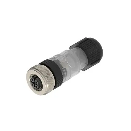 Produktfoto 1 von Lumberg Automation RKC M12 Industrie-Rundsteckverbinder Buchse 4-polig Buchse 4A Kabel IP67