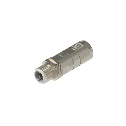 Produktfoto 1 von Lumberg Automation M12 Crimp Rail Stecker Cat.5 Ethernet-Steckverbinder Abgeschirmt Kabel Gerade
