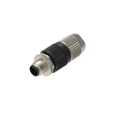 Produktfoto 1 von Lumberg Automation M12 IDC M12 Industrie-Rundsteckverbinder Stecker 4-polig Stecker 4A Kabel IP65, IP40