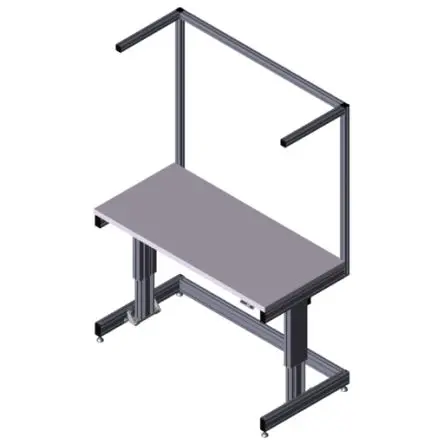 Produktfoto 1 von Bosch Rexroth 3842567635 ESD-Workstation mit Höhenverstellung Aluminium Werkbank Einstellbare Höhe L. 1500 mm B. 700mm