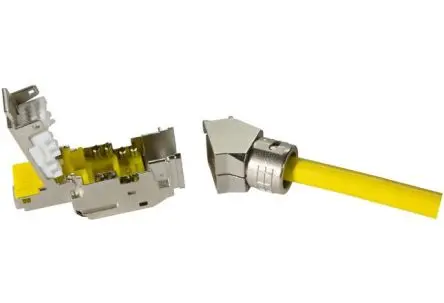 Produktfoto 1 von HARTING HARTING RJ Industrial Cat6a Cat 6a, Gelb, A Gerade Stecker, B Gerade Stecker Abgeschirmt, Polyvinylchlorid