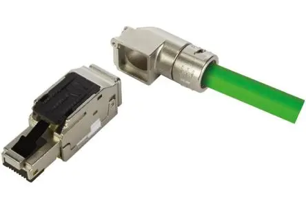 Produktfoto 1 von HARTING HARTING RJ Industrial Stecker Cat.5 RJ45-Steckverbinder, 1-Port 1-polig Abgeschirmt gewinkelt