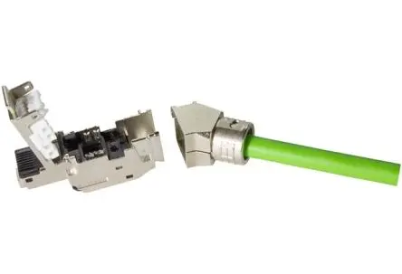 Produktfoto 1 von HARTING HARTING RJ Industrial Stecker Cat.5 RJ45-Steckverbinder, 1-Port 1-polig Abgeschirmt Abgewinkelt