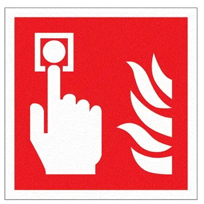 Produktfoto 1 von RS PRO Brandschutzzeichen Polyester, Englisch Selbstklebend