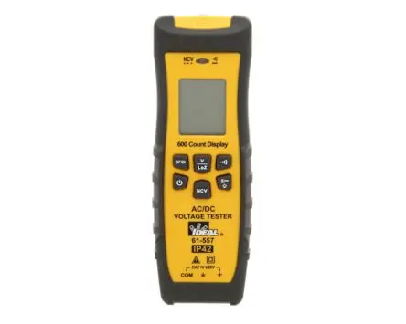 Produktfoto 1 von Ideal Industries 61-557 LCD Spannungsprüfer, 600V ac/dc max. Durchgangsprüfung Batterie CAT IV