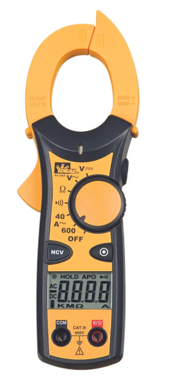 Produktfoto 1 von Ideal Industries 61-744 Stromzange 600 A ac CAT III 600 V 600 V ac, 600 V dc / 600 A dc, 40 mΩ