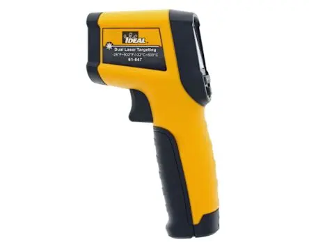 Produktfoto 1 von Ideal Industries 61-847 Infrarot Thermometer, -32 °C 12:1, bis 50 °C, Fahrenheit, °C, F