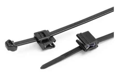 Produktfoto 1 von HellermannTyton EdgeClip Polypropylen Kabelbinder Kabelrinne, Kabelbinder Schwarz 4.9mm x 200 mm