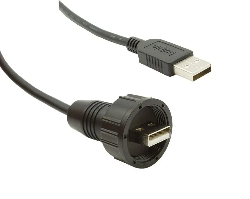 Produktfoto 1 von Bulgin PXP0020 USB-Kabel, USBA / USBA, 2m USB 2.0 Schwarz