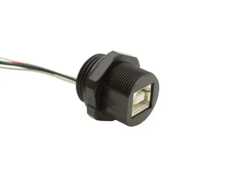 Produktfoto 1 von Bulgin Buchse PXP0023 USB-Kabel, USB-Typ B, 250 mm USB 2.0 Schwarz