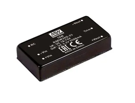 MEAN WELL RSD DC/DC Konverter, 5V dc OUT 4 A Leiterplattenmontage 36V dc 3 kV 20 W -40 °C 85 °C