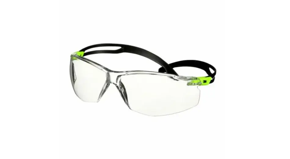 Produktfoto 1 von 3M 500 Schutzbrille Linse Klar Kratzresistent Grün Polycarbonat, Polyester