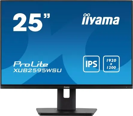 Produktfoto 1 von iiyama Monitor ProLite, 25 in, Auflösung max.1920 x 1200 pixel LED, 178 ° Betrachtungswinkel, HDMI, VGA, DisplayPort,