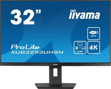 Produktfoto 1 von iiyama Monitor ProLite, 31.5 in, Auflösung max.3840 x 2160 pixel LED, 178°(V), 178°(H) Betrachtungswinkel, USB C,