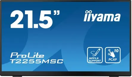 Produktfoto 1 von iiyama Monitor ProLite, 21.5 in, Auflösung max.1920 x 1080 pixel Touchscreen LCD, 178 ° Betrachtungswinkel, DisplayPort,