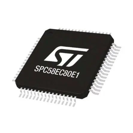Produktfoto 1 von STMicroelectronics Mikrocontroller SPC58 32-Bit-MCU 32 bit Oberfläche 4MB Flash eTQFP 64-Pin 180 MHz 64 kB RAM