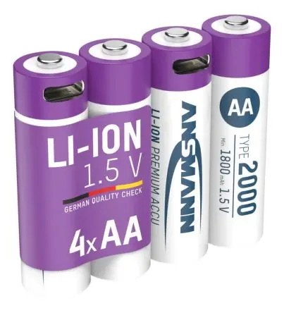 Produktfoto 1 von Ansmann Ansmann Li-Ion AA AA Akku Li-Ion 1.5 V, 2 Ah 4
