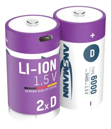 Produktfoto 1 von Ansmann Ansmann Li-Ion D Akku Li-Ion IEC 896-2 1.5 V, 6000 mAh